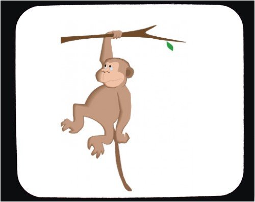 Buy Mouse Pad with cartoons, monkey, hanging, cartoon, branch, animal