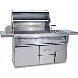 Alfresco Gas Grills LX2 56 Inch Propane Gas Grill With Side Burners And Rotisserie On Refrigerated Cart