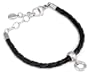 FOSSIL  JF85493040 Charms Armband Leder schwarz 17,5 cm + 4 cm Verl�ngerung