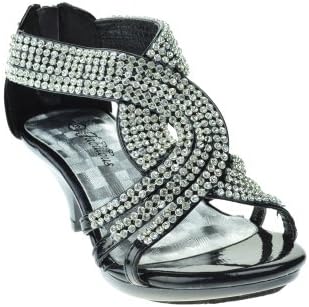 Fabulous Angel-37K Little Girls Bling Rhinestone Platform Dress Heels Sandals