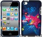 Pink Stars Hard Snap On Case Cover Faceplate Protector for Apple iPod Touch 4 4th Generation + Free Texi Gift Box