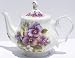 Pansy Chintz Fine Bone China 6 Cup Teapot