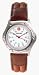 Mens Wenger Swiss Army Watch with White Dial and Brown Leather Strap