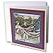 Sandy Mertens Easter Vintage - Memorial Day Flag Textured - Greeting Cards-12 Greeting Cards with envelopes