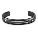Edward Mirell - Black Titanium and Silver Men's Sport Cuff Bracelet