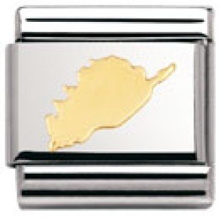 Nomination Composable Classic SYMB. GEOGRAPHIE Edelstahl und 18K-Gold (Korsika) 030128 Preisvergleich