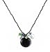 Necklace - N146 - Round Murano Style Glass Cluster ~ Dark Purple