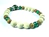 Wrist Mala Tulsi Seeds Green Jade Hand Bracelet for Meditation and Yoga