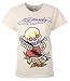 Ed Hardy T-Shirt "Death of Love" mit Strass Damen Cremefarben XS