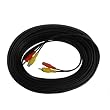 Clover Electronics CA100Y 100-Feet Power and Video RCA Cable - Small (Black)