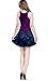 Womens Summer Sundress Purple & Navy Floral Medium Sleeveless Skater Dress