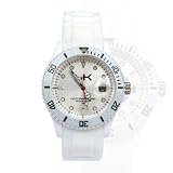 Montre Mixte - Keepkontrol - Quartz Analogique - Bracelet Silicone Blanc