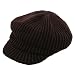 Acrylic 3D Knit Newsboy Hat - Brown