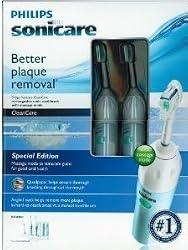 Philips Sonicare Essence Premium Edition 2 Sets - Rechargeable Sonic Toothbrush (2 Handles with Quadpacer, 2 Charger Bases, 3 Standard Brush Heads)