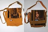 Messenger Bag - Pockets Corduroy. Orange & Brown, Reversible.