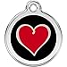 Red Dingo Personalized Red Heart Pet ID Dog Tag (Small)