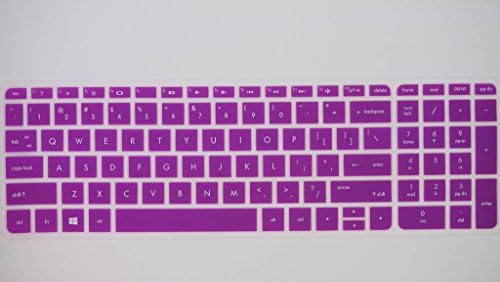 HYAIT 1Pcs Colorful Silicone Keyboard Protector Skin Cover for HP Pavilion P15(NEW VERSION),15G,15Q,15ac043TX/ac042tx/ac073TX/ab006tx/ab010tx/ab065tx/ab093tx SEMI-PURPLE