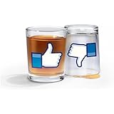 Fred & Friends I LIKE SHOTS Thumbs-Up/Thumbs-Down Shotglasses, Set of 2