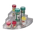 Linus Stadium Corner 3 Tier Organizer (Clear) (3.5"H x 8.75"W x 10"D)