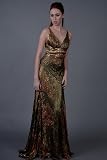Bronze Printed Empire Gowns by Sherri Hill