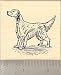 English Setter Rubber Stamp - Wood Mounted