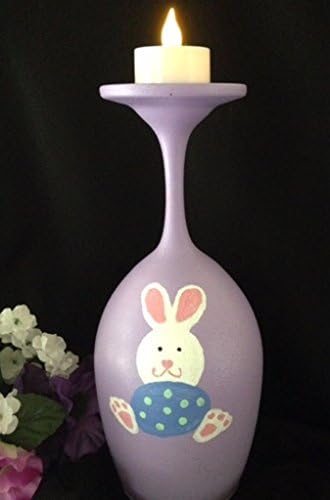 Hand Painted Easter Bunny Candle Holder (candle not included)