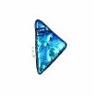Ring - XR-11 - Sterling Silver (.925 Pure) Set with Beautiful Handmade Dichroic Glass - Triangle Shape ~ Ring Size 6.5 (15.5 grams)
