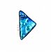 Ring - XR-11 - Sterling Silver (.925 Pure) Set with Beautiful Handmade Dichroic Glass - Triangle Shape ~ Ring Size 6.5 (15.5 grams)