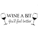 Fanku Glasses Kitchen Wall Stickers English Removable Waterproof Wall Stickers