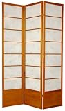Office Partition - 7ft. Botanic Japanese Folding Shoji Privacy Screen Room Divider - Natural 5 Panel