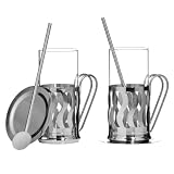 Premier Housewares 6-Piece Peru Irish Coffee Set includes 2 Mugs/2 Stir/2 Coasters