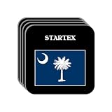 US State Flag - STARTEX, South Carolina (SC) Set of 4 Mini-Mousepad Coasters