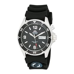 Orient Men's CEM65004B 'Black Mako' Automatic Rubber Strap Dive Watch