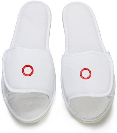 Monogram Terry Spa Slippers - Mens, Red, Initial