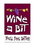 Wine a Bit, You'll Feel Better Garden Size Applique Flag