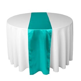 14 x 108 Inch Satin Table Runner Turquoise14 x 108 Inch Satin Table Runner