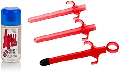 Cherry Scented Water Based Lube and 3 Pack of Red Launchers Bundle