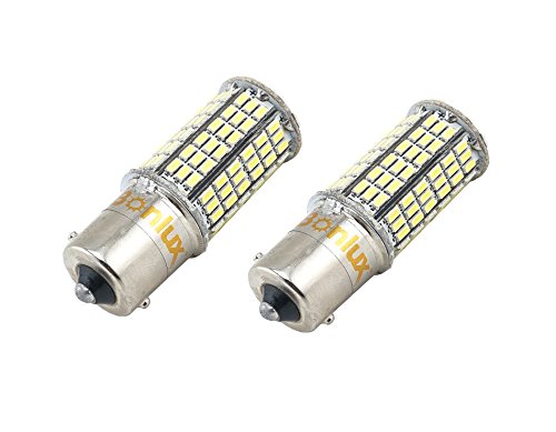 Bonlux 2-pack 1156 Ba15s LED Bulb Single Contact Bayonet Base 10-30V DC 5W Daylight 6000K for Car RV Trailer Camper Boat Yard Interior Light