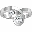 14K White Gold Diamond Ring - 0.35 Ct.
