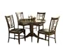 Hillsdale Patterson Round 5-Piece Dining Set, Dark Oak, Set Includes 1-Table and 4-Chairs