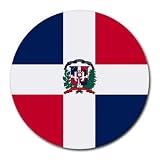 Dominican Republic Flag Round Mouse Pad