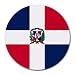 Dominican Republic Flag Round Mouse Pad