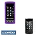 Electronics : Durable Flexible Soft Dark Purple Silicone Skin Case + Clear Reusable LCD Screen Protector for LG VU CU920 CU915 Cell Phone