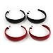 Flat Hoop Earring Set (Black&Red)
