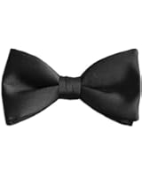 Black Silk Pre-Tied Bow Tie