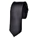 Mens Solid Skinny 2 Inch Costume Black Necktie Tie