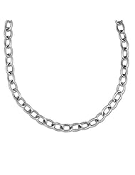 Sterling Silver Twisted Rope Chain Link Necklace, 18 Inch