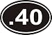 .40 Decal Sticker Gun Ammo Bullets