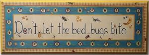 Don#039t Let The Bed Bugs Bite Wall Plaque