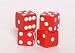 Koplow Set of 4 Loaded Dice 1-5-6 & 3-4-5, Opaque Red with White pips